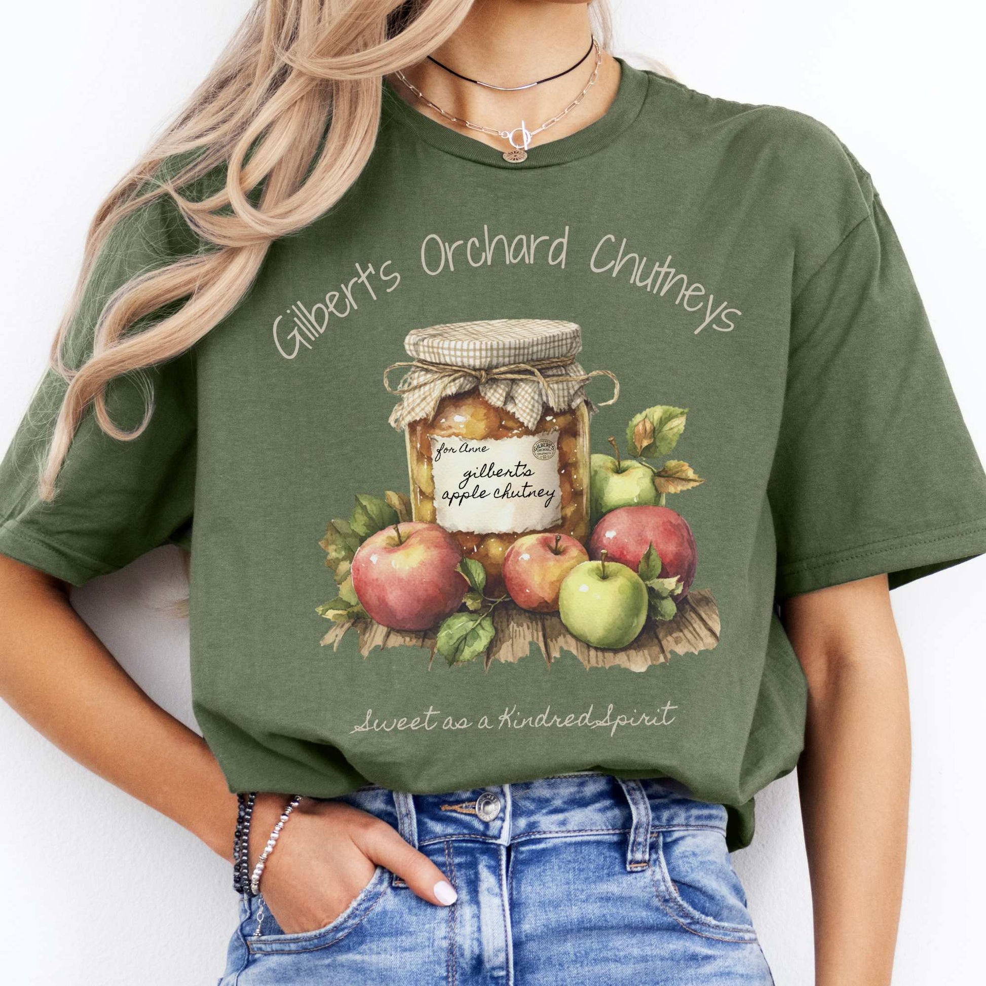 Gilbert's Orchard Chutneys Tee Military Green / S T-Shirt The Mystic Eden Bookish Book Lovers
