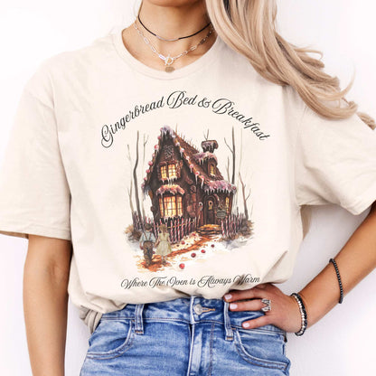 Gingerbread Bed & Breakfast Fairytale Shirt Halloween Shirt Natural / S T-Shirt The Mystic Eden Bookish Book Lovers