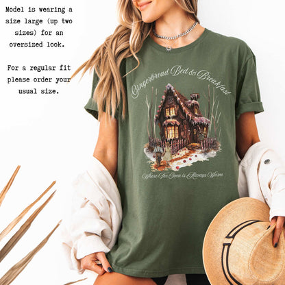 Gingerbread Bed & Breakfast Fairytale Shirt Halloween Shirt T-Shirt The Mystic Eden Bookish Book Lovers