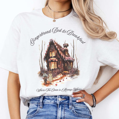 Gingerbread Bed & Breakfast Fairytale Shirt Halloween Shirt White / S T-Shirt The Mystic Eden Bookish Book Lovers