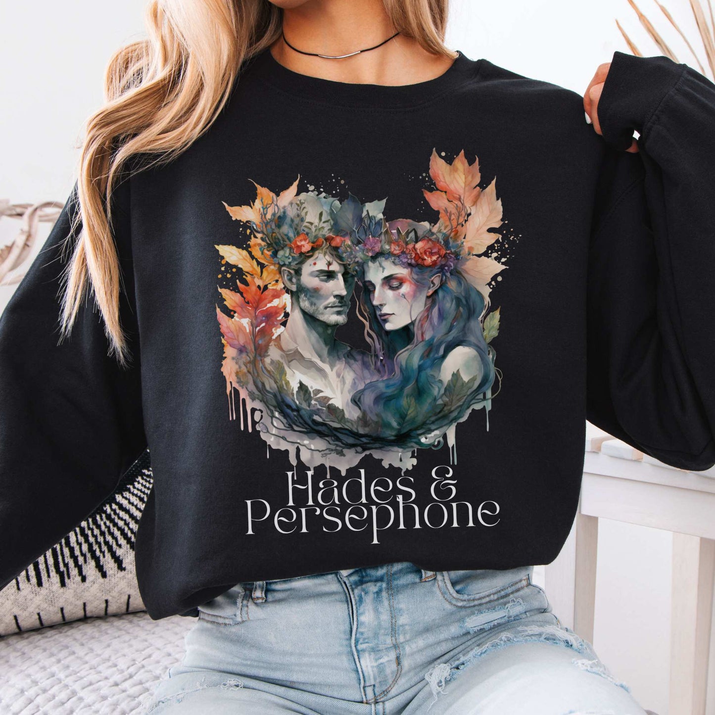 Hades & Persephone Greek Mythology sweatshirt Black / S Sweatshirt The Mystic Eden Bookish Book Lovers