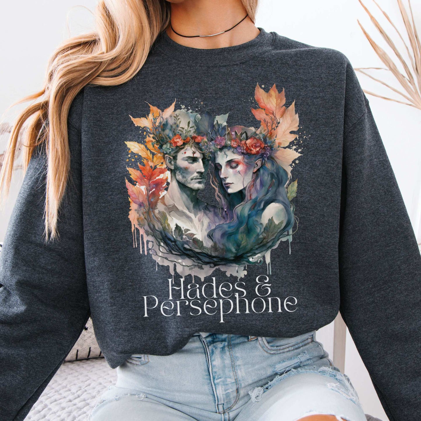 Hades & Persephone Greek Mythology sweatshirt Dark Heather / S Sweatshirt The Mystic Eden Bookish Book Lovers