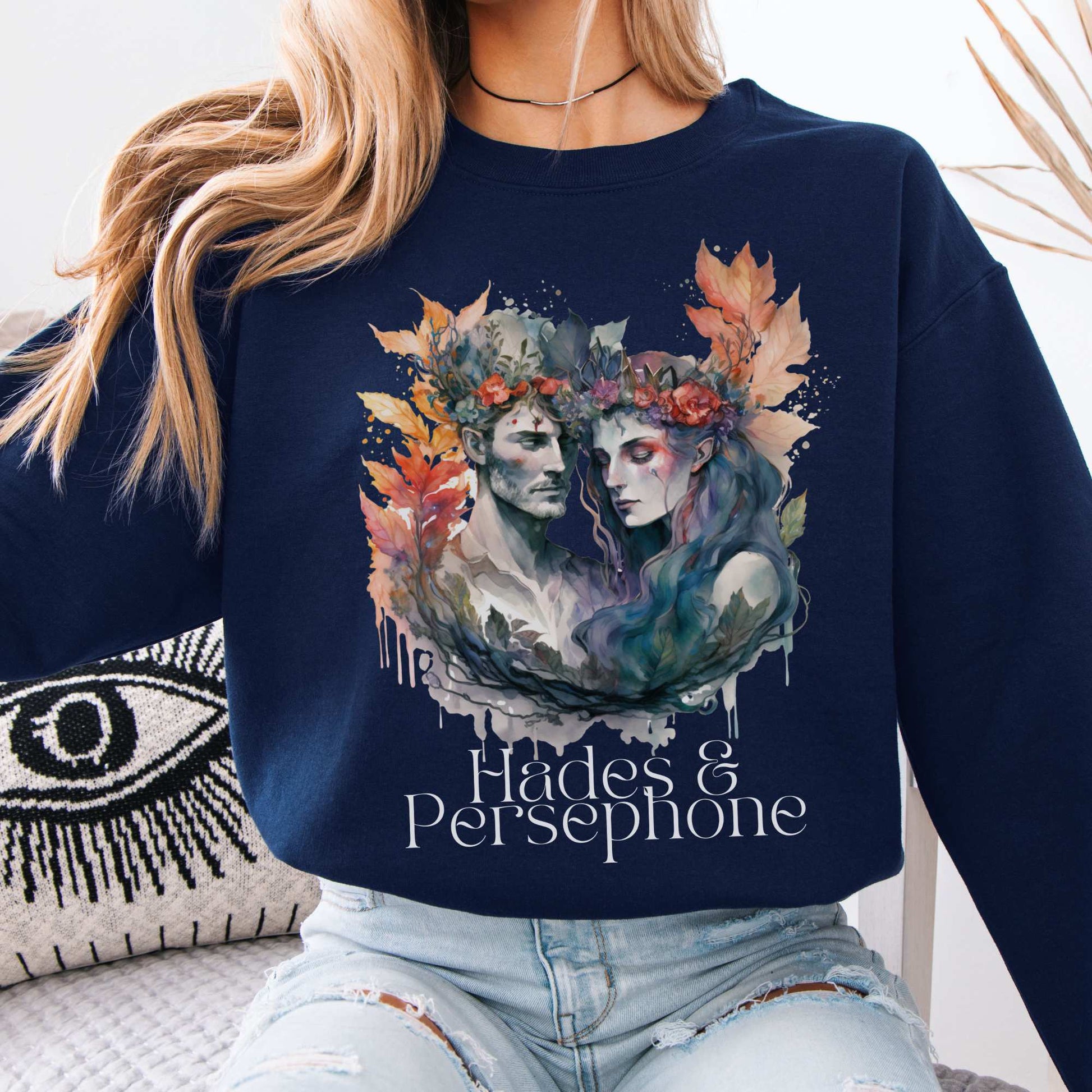Hades & Persephone Greek Mythology sweatshirt Navy / S Sweatshirt The Mystic Eden Bookish Book Lovers