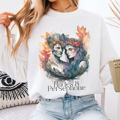 Hades & Persephone Greek Mythology sweatshirt White / S Sweatshirt The Mystic Eden Bookish Book Lovers
