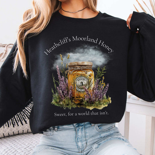 Heathcliff's Moorland Honey Sweatshirt Black / S Sweatshirt The Mystic Eden Bookish Book Lovers
