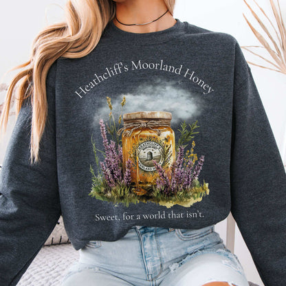 Heathcliff's Moorland Honey Sweatshirt Dark Heather / S Sweatshirt The Mystic Eden Bookish Book Lovers