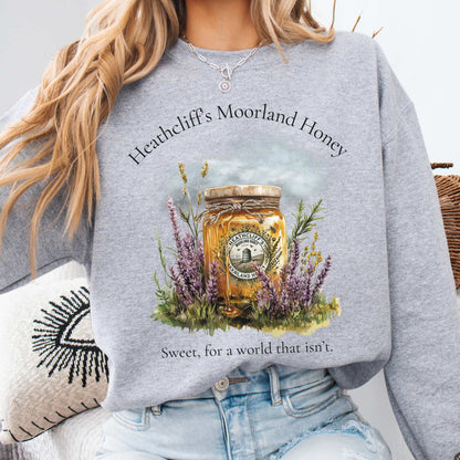 Heathcliff's Moorland Honey Sweatshirt Sport Grey / S Sweatshirt The Mystic Eden Bookish Book Lovers