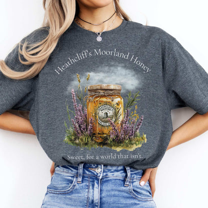 Heathcliff's Moorland Honey Tee Dark Heather / S T-Shirt The Mystic Eden Bookish Book Lovers