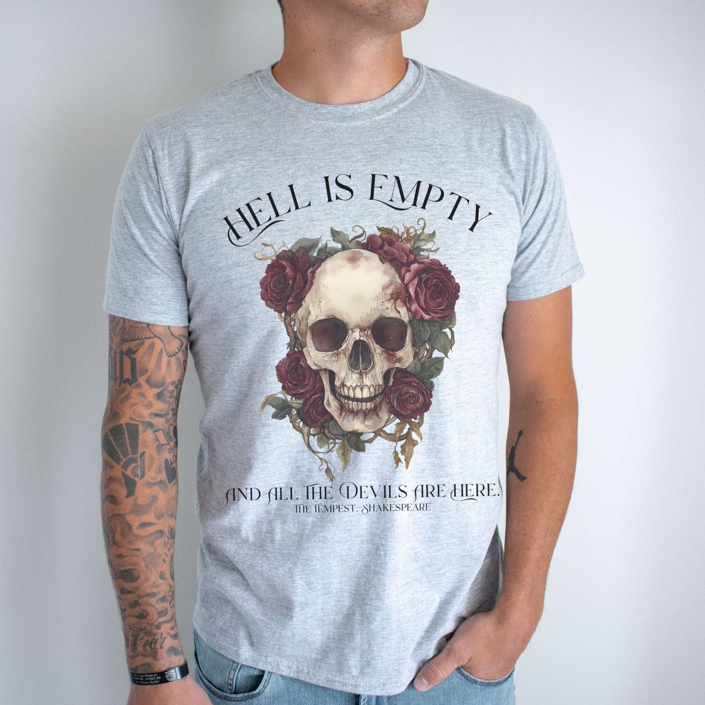 Hell Is Empty And All The Devils Are Here Shakespeare Shirt T-Shirt The Mystic Eden Bookish Book Lovers
