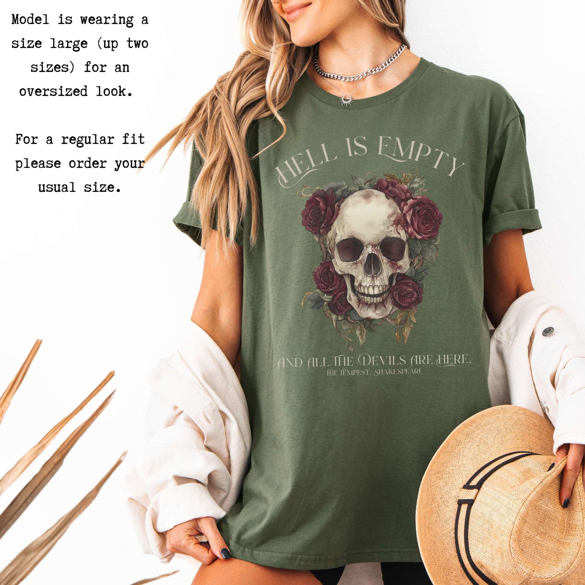 Hell Is Empty And All The Devils Are Here Shakespeare Shirt T-Shirt The Mystic Eden Bookish Book Lovers
