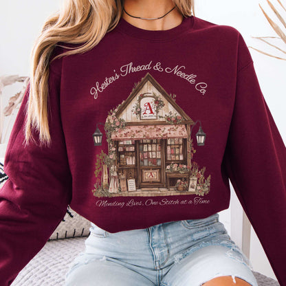 Hester's Thread & Needle Co. Scarlet Letter Sweatshirt Maroon / S Sweatshirt The Mystic Eden Bookish Book Lovers