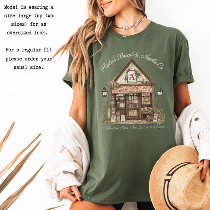 Hester's Thread & Needle Co. Scarlet Letter Tee T-Shirt The Mystic Eden Bookish Book Lovers