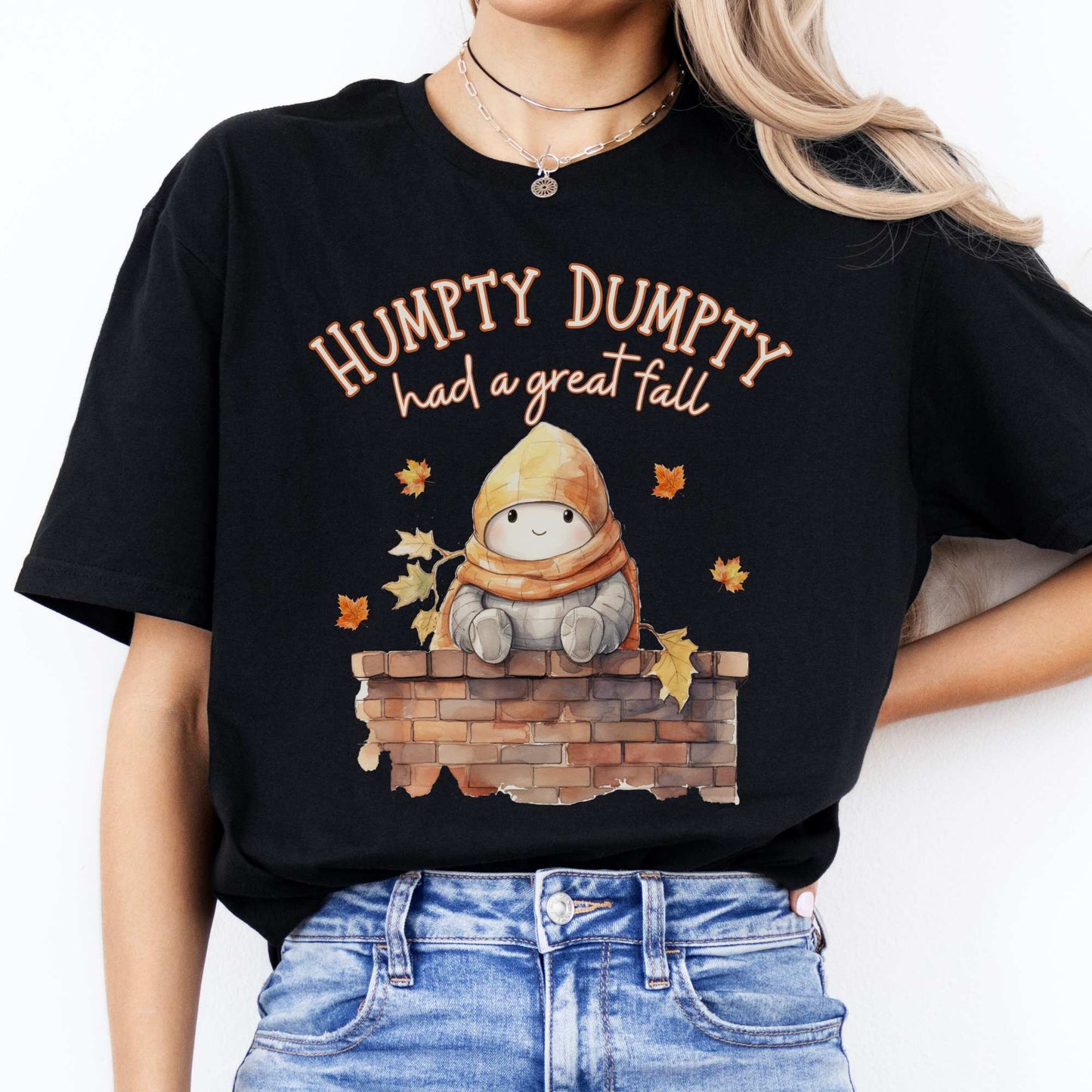 Humpty Dumpty Had a Great Fall Black / S T-Shirt The Mystic Eden Bookish Book Lovers