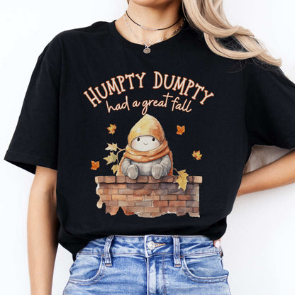 Humpty Dumpty Had a Great Fall Black / S T-Shirt The Mystic Eden Bookish Book Lovers
