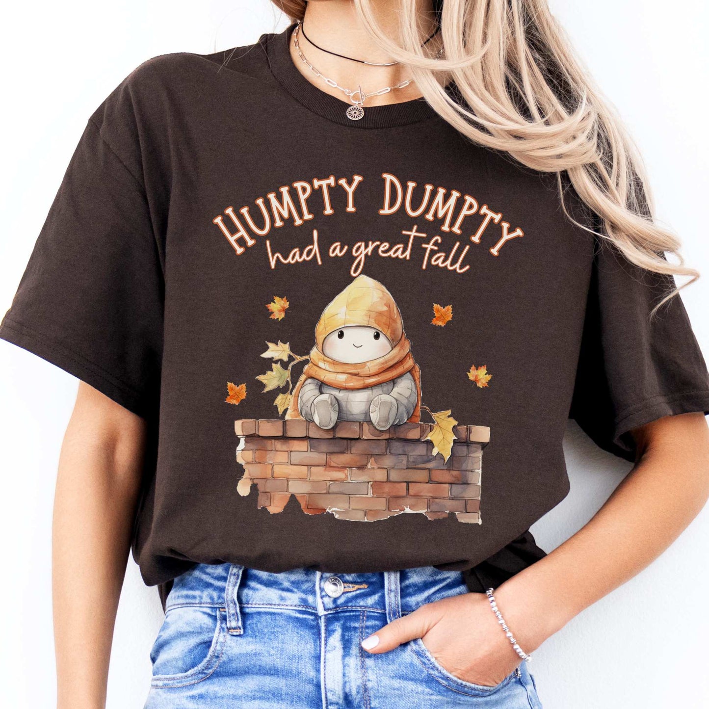 Humpty Dumpty Had a Great Fall Dark Chocolate / S T-Shirt The Mystic Eden Bookish Book Lovers