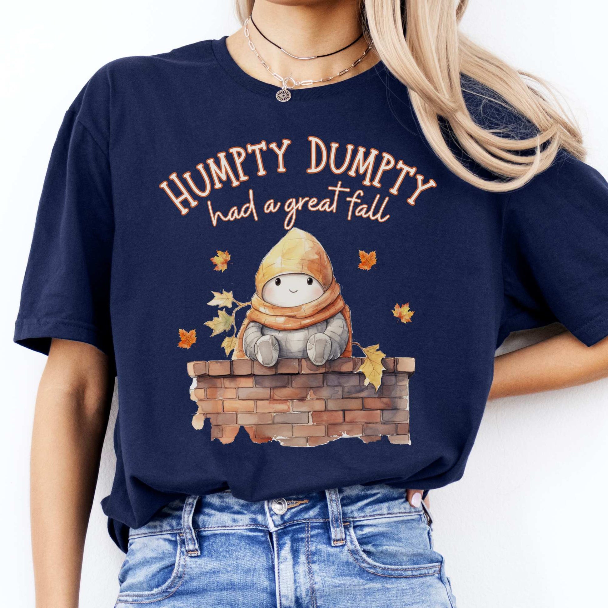 Humpty Dumpty Had a Great Fall Navy / S T-Shirt The Mystic Eden Bookish Book Lovers
