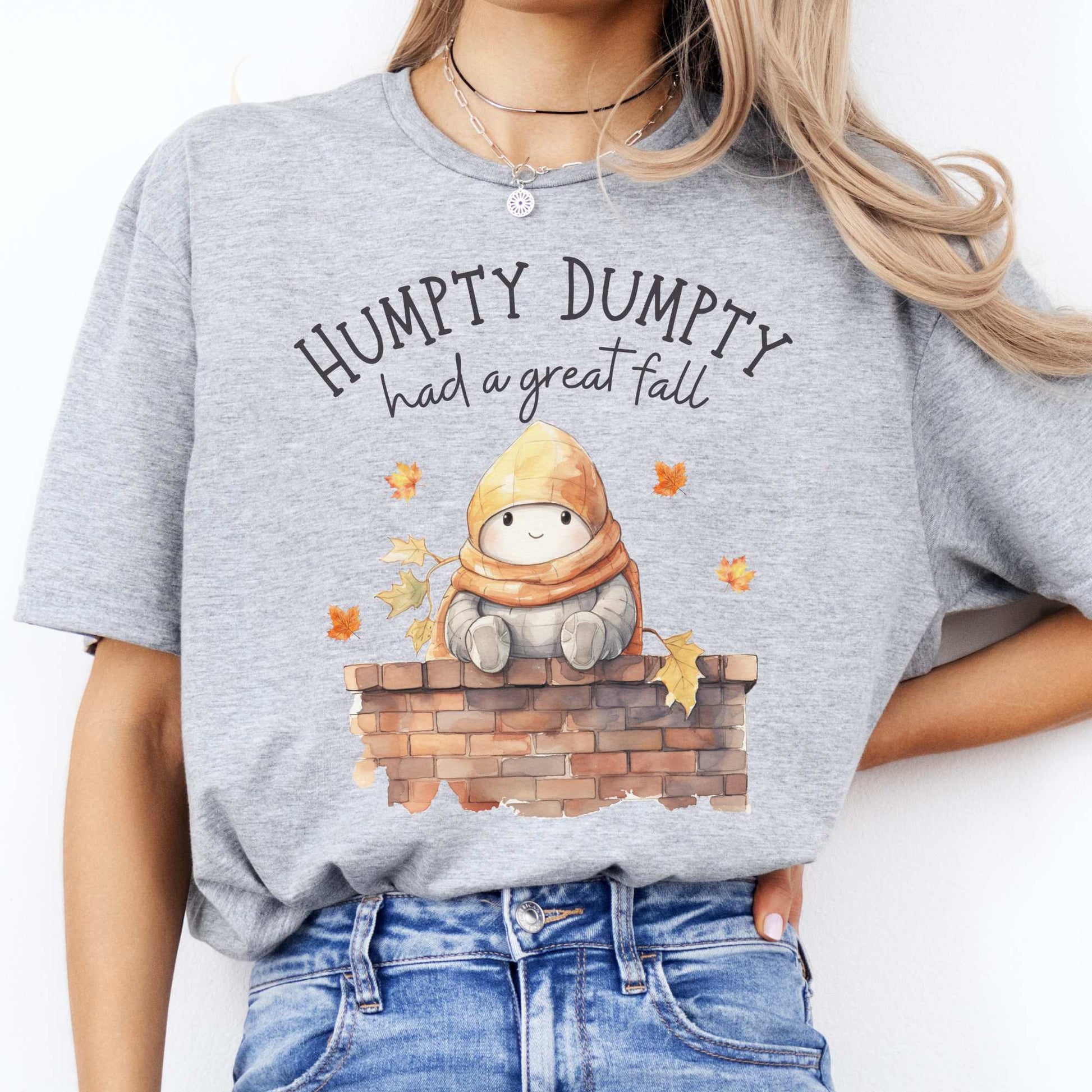 Humpty Dumpty Had a Great Fall Sport Grey / S T-Shirt The Mystic Eden Bookish Book Lovers
