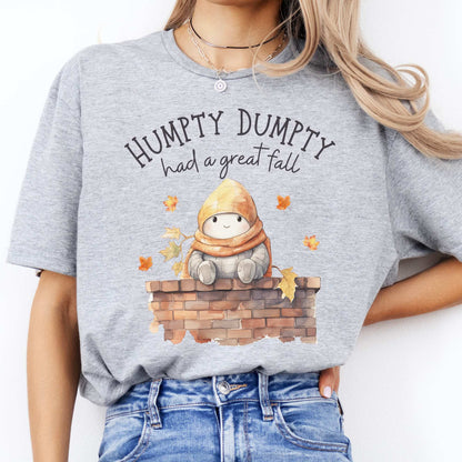 Humpty Dumpty Had a Great Fall Sport Grey / S T-Shirt The Mystic Eden Bookish Book Lovers