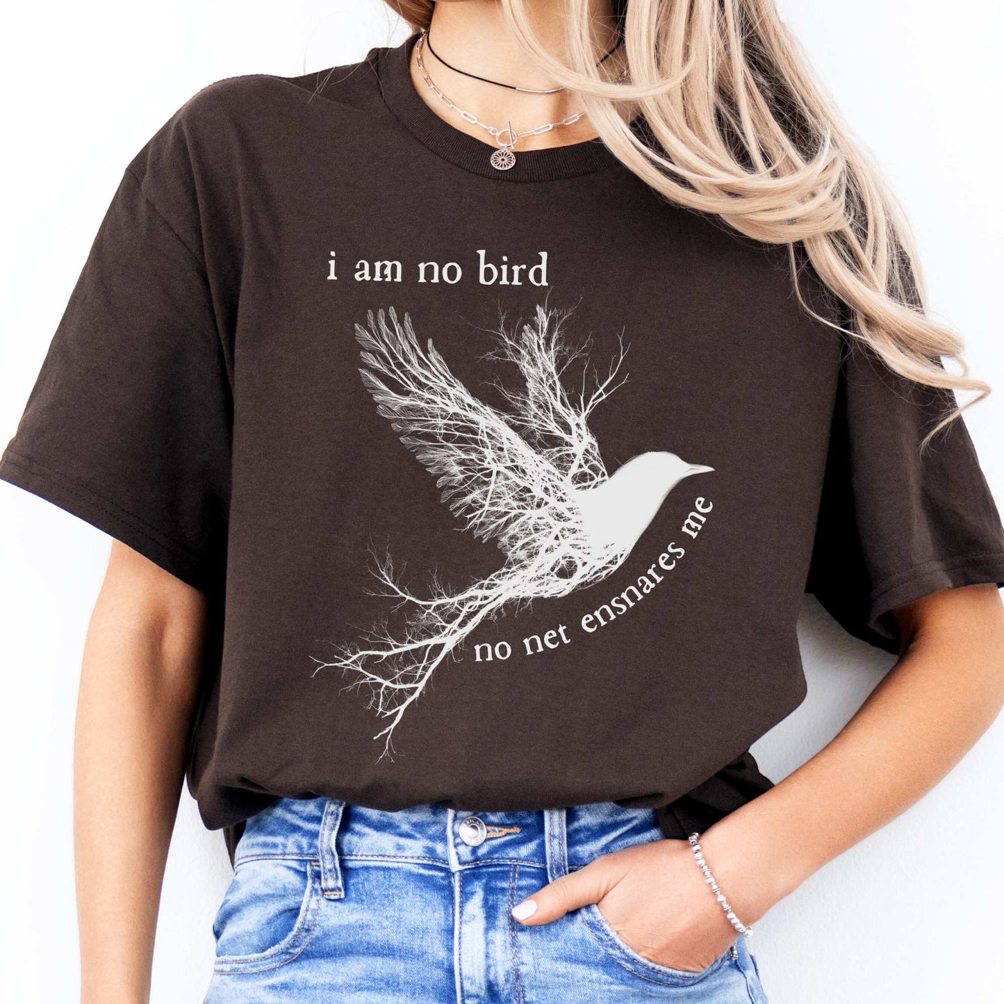 I am no bird Jane Eyre Charlotte Brontë Shirt Dark Chocolate / S T-Shirt The Mystic Eden Bookish Book Lovers