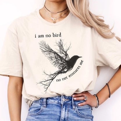 I am no bird Jane Eyre Charlotte Brontë Shirt Natural / S T-Shirt The Mystic Eden Bookish Book Lovers