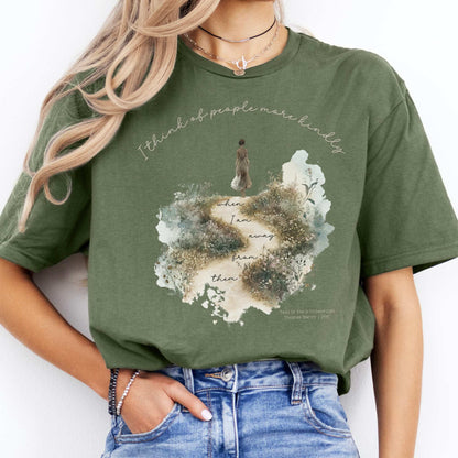 I Think Of People More Kindly When I am Away From them - Tess of the D'Urbervilles Shirt Military Green / S T-Shirt The Mystic Eden Bookish Book Lovers