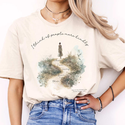I Think Of People More Kindly When I am Away From them - Tess of the D'Urbervilles Shirt Natural / S T-Shirt The Mystic Eden Bookish Book Lovers