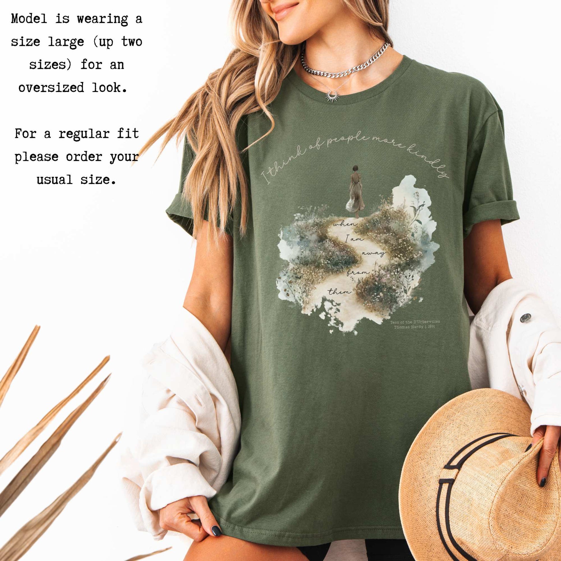 I Think Of People More Kindly When I am Away From them - Tess of the D'Urbervilles Shirt T-Shirt The Mystic Eden Bookish Book Lovers