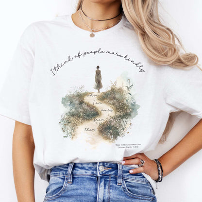 I Think Of People More Kindly When I am Away From them - Tess of the D'Urbervilles Shirt White / S T-Shirt The Mystic Eden Bookish Book Lovers