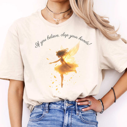 If You Believe Clap Your Hands Peter Pan Shirt - J M Barrie Natural / S T-Shirt The Mystic Eden Bookish Book Lovers