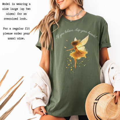 If You Believe Clap Your Hands Peter Pan Shirt - J M Barrie T-Shirt The Mystic Eden Bookish Book Lovers