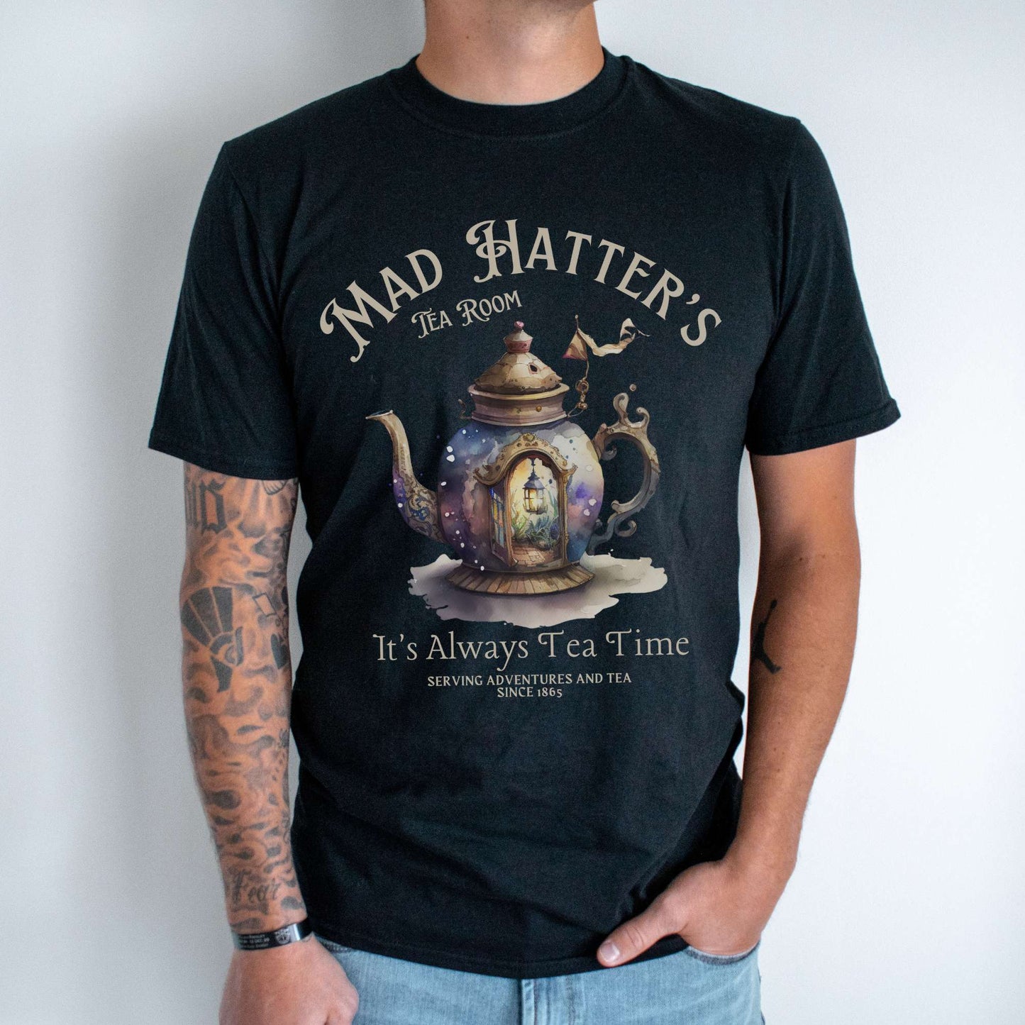 It's Alway's Tea Time Mad Hatter's Tea Room Shirt T-Shirt The Mystic Eden Bookish Book Lovers