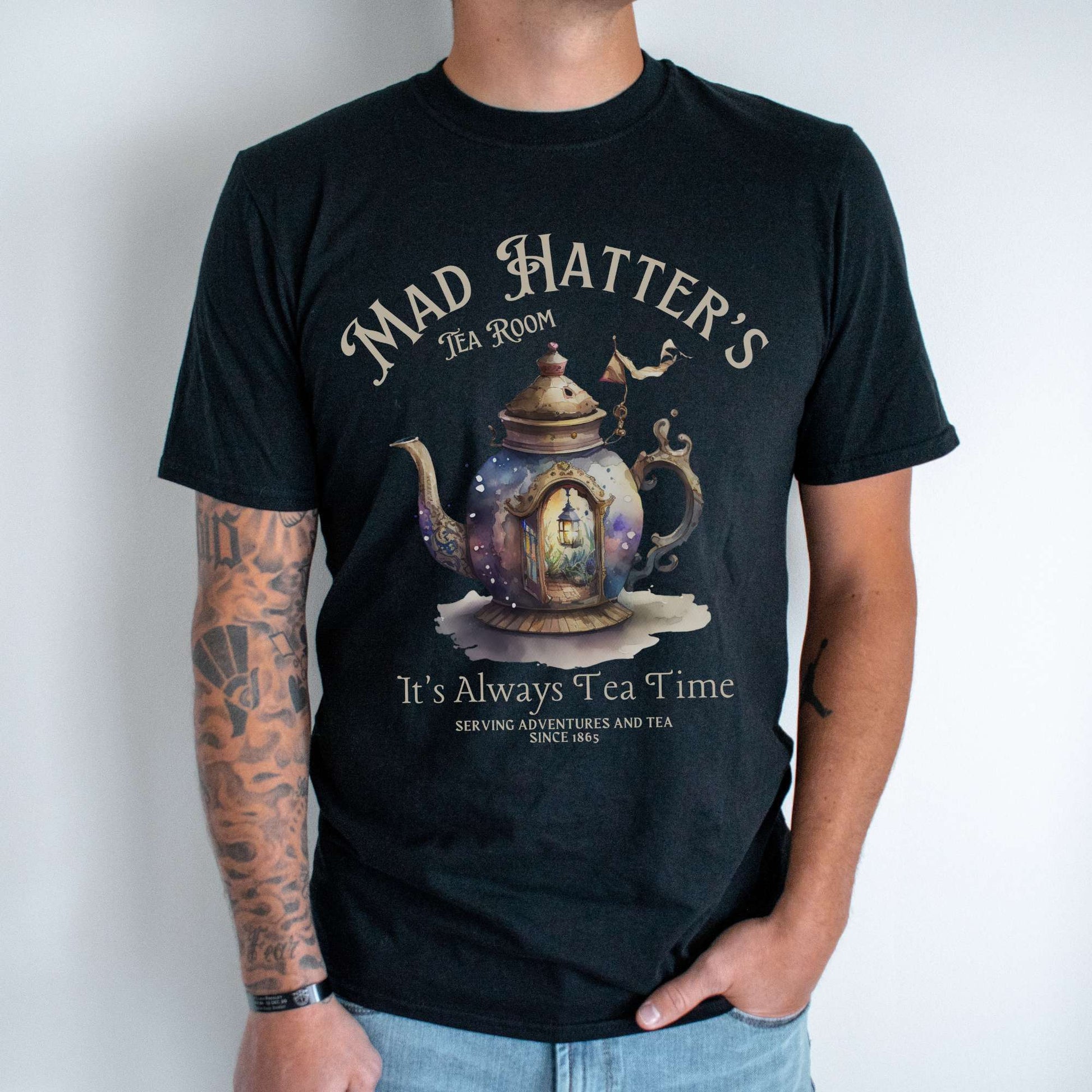 It's Alway's Tea Time Mad Hatter's Tea Room Shirt T-Shirt The Mystic Eden Bookish Book Lovers