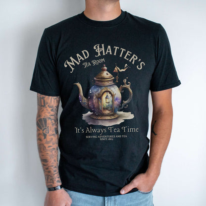 It's Alway's Tea Time Mad Hatter's Tea Room Shirt T-Shirt The Mystic Eden Bookish Book Lovers