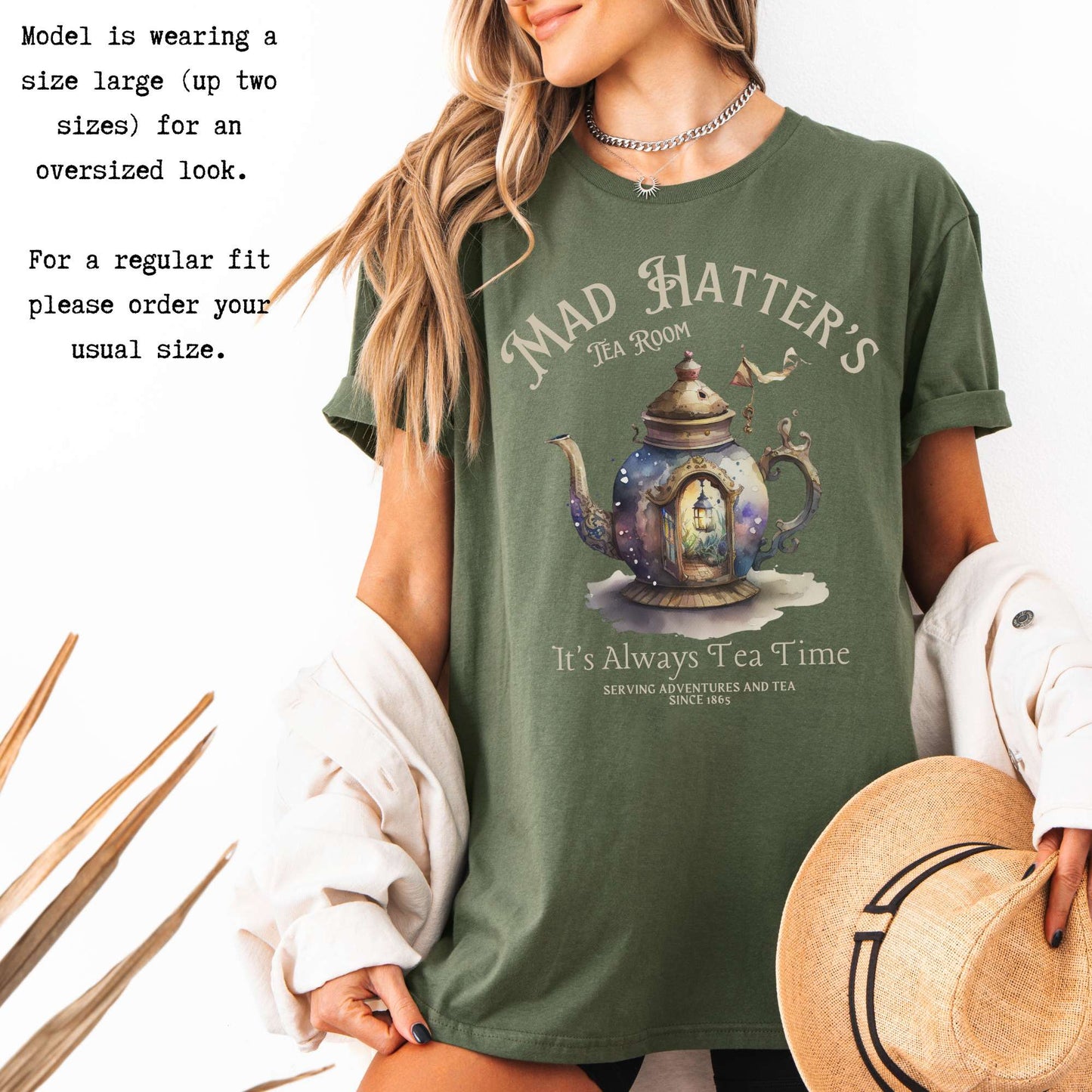 It's Alway's Tea Time Mad Hatter's Tea Room Shirt T-Shirt The Mystic Eden Bookish Book Lovers
