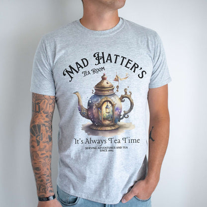 It's Alway's Tea Time Mad Hatter's Tea Room Shirt T-Shirt The Mystic Eden Bookish Book Lovers