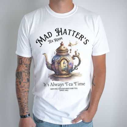It's Alway's Tea Time Mad Hatter's Tea Room Shirt T-Shirt The Mystic Eden Bookish Book Lovers