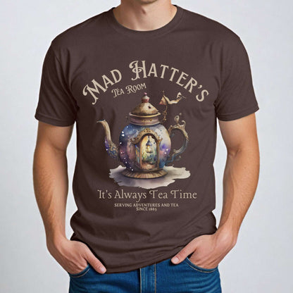 It's Alway's Tea Time Mad Hatter's Tea Room Shirt T-Shirt The Mystic Eden Bookish Book Lovers