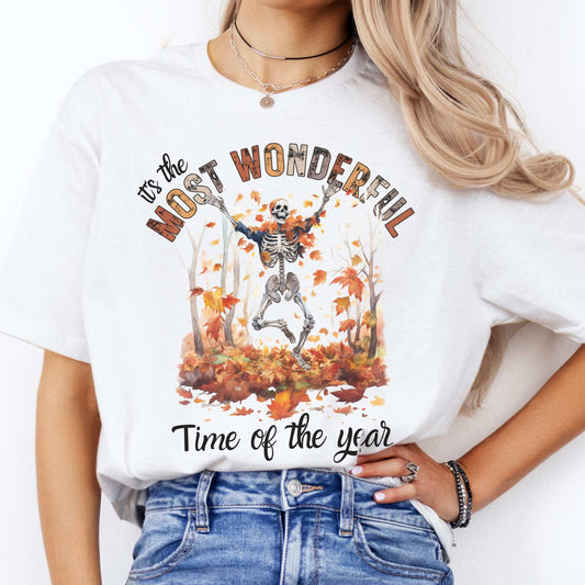 It's The Most Wonderful Time of The Year Halloween Fall Shirt White / S T-Shirt The Mystic Eden Bookish Book Lovers