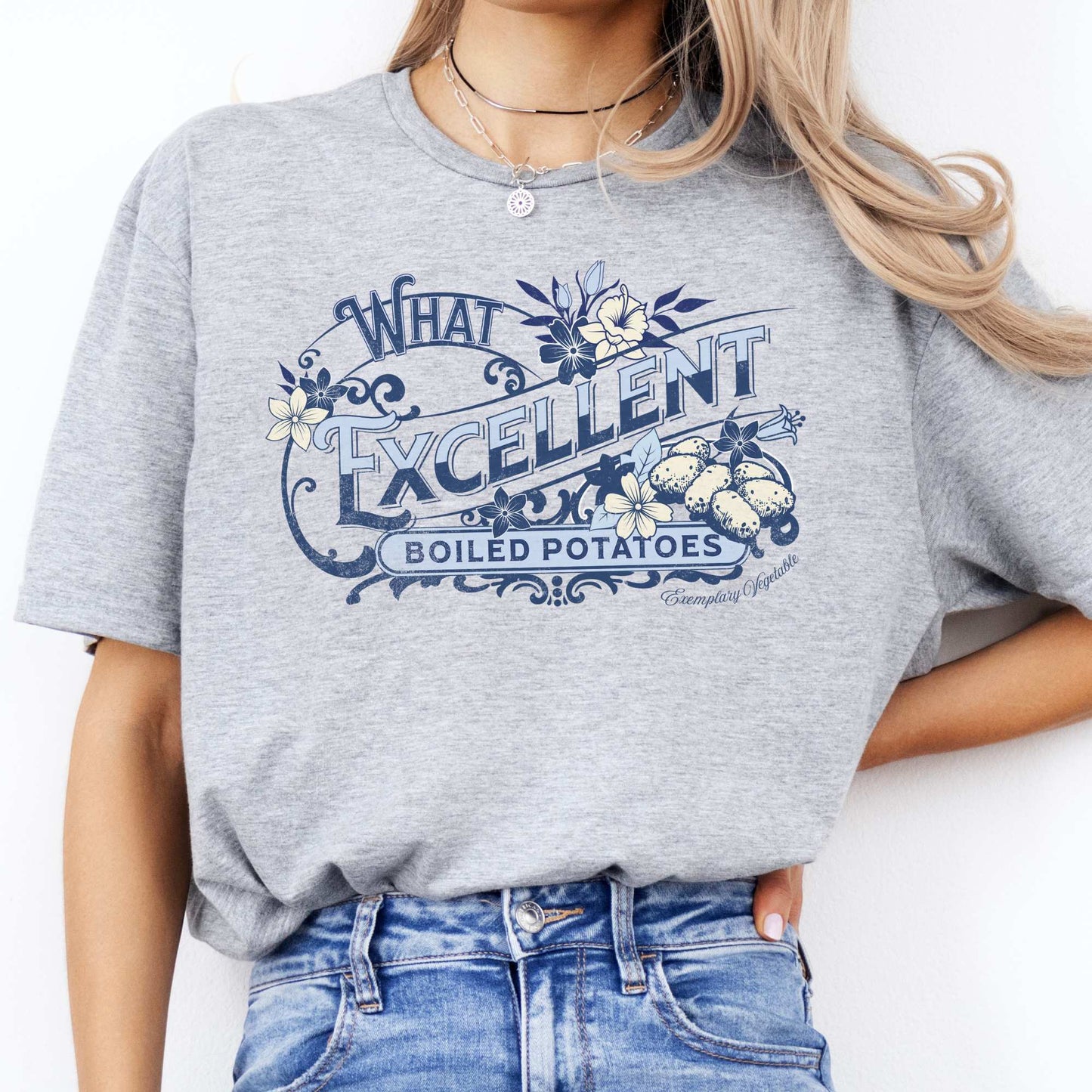 Jane Austen Shirt - What Excellent Boiled Potatoes - Pride and Prejudice Shirt Sport Grey / S T-Shirt The Mystic Eden Bookish Book Lovers