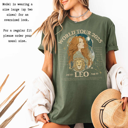 Leo Concert T-Shirt - Zodiac World Tour 2025 Shirt T-Shirt The Mystic Eden Bookish Book Lovers