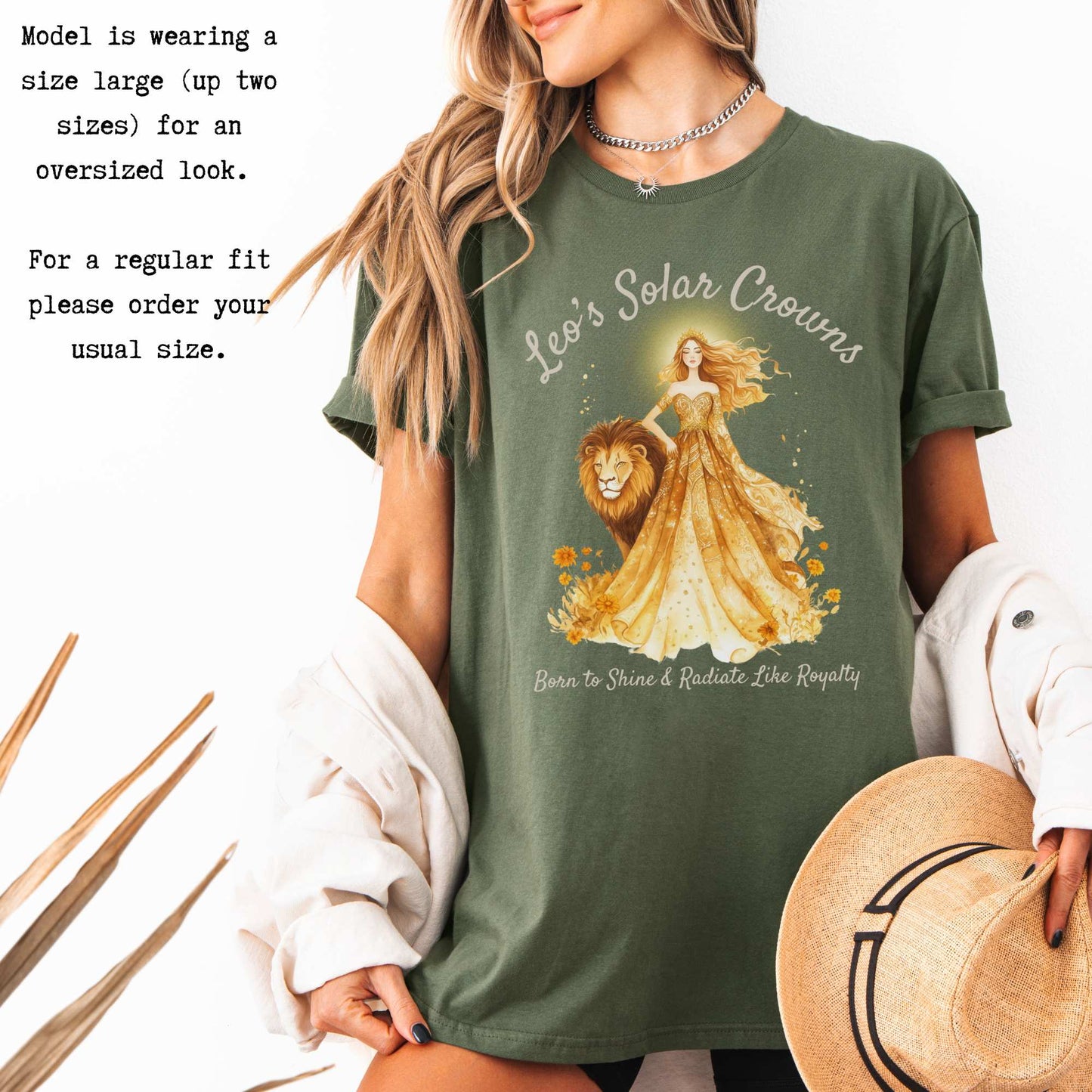 Leo's Solar Crowns Zodiac Shirt T-Shirt The Mystic Eden Bookish Book Lovers