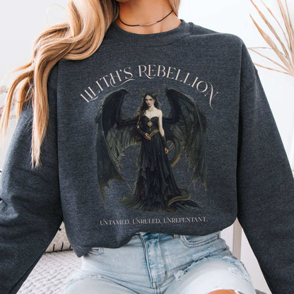 Lilith's Rebellion Sweatshirt Dark Heather / S Sweatshirt The Mystic Eden Bookish Book Lovers