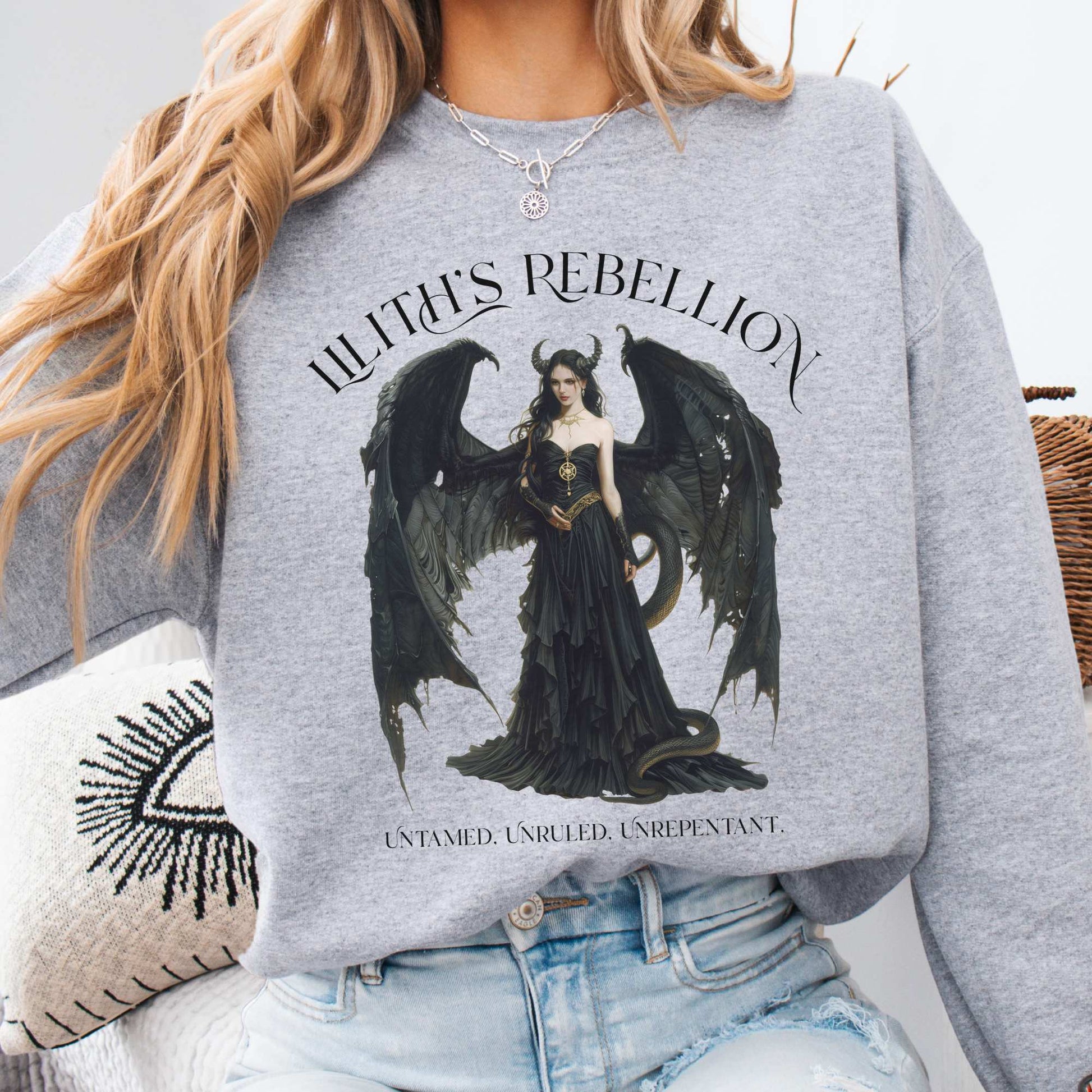 Lilith's Rebellion Sweatshirt Sport Grey / S Sweatshirt The Mystic Eden Bookish Book Lovers