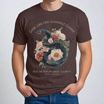 Look Like The Innocent Flower But Be The Serpent Under't Shakespeare Shirt T-Shirt The Mystic Eden Bookish Book Lovers