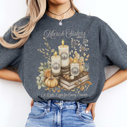March Sisters Candle Co Little Women Shirt Dark Heather / S T-Shirt The Mystic Eden Bookish Book Lovers