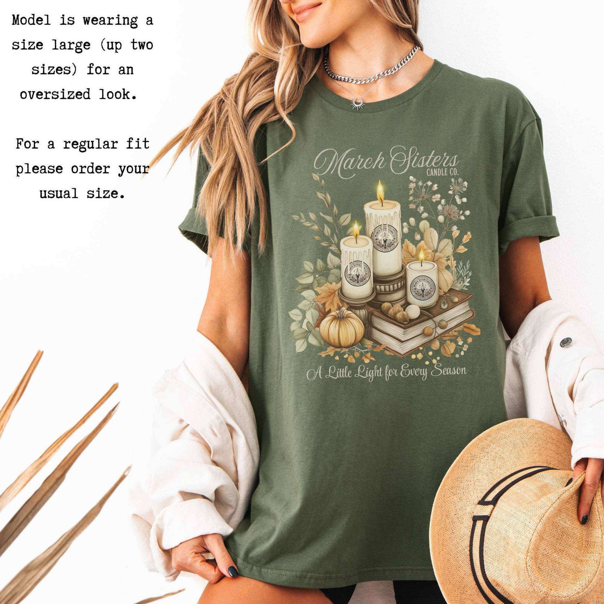 March Sisters Candle Co Little Women Shirt T-Shirt The Mystic Eden Bookish Book Lovers