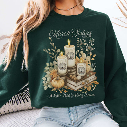 March Sisters Candle Co. Little Women Sweatshirt Forest Green / S Sweatshirt The Mystic Eden Bookish Book Lovers