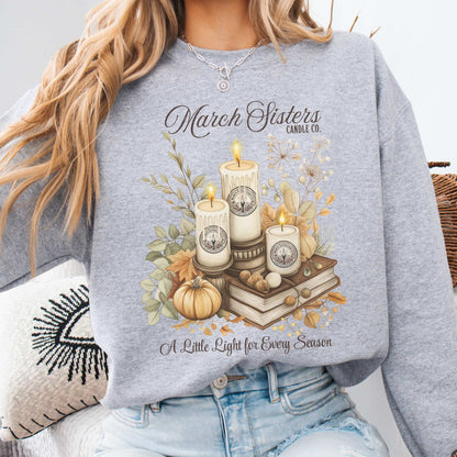 March Sisters Candle Co. Little Women Sweatshirt Sport Grey / S Sweatshirt The Mystic Eden Bookish Book Lovers
