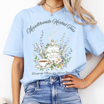 Misselthwaite Herbal Teas - The Secret Garden Tee Light Blue / S T-Shirt The Mystic Eden Bookish Book Lovers