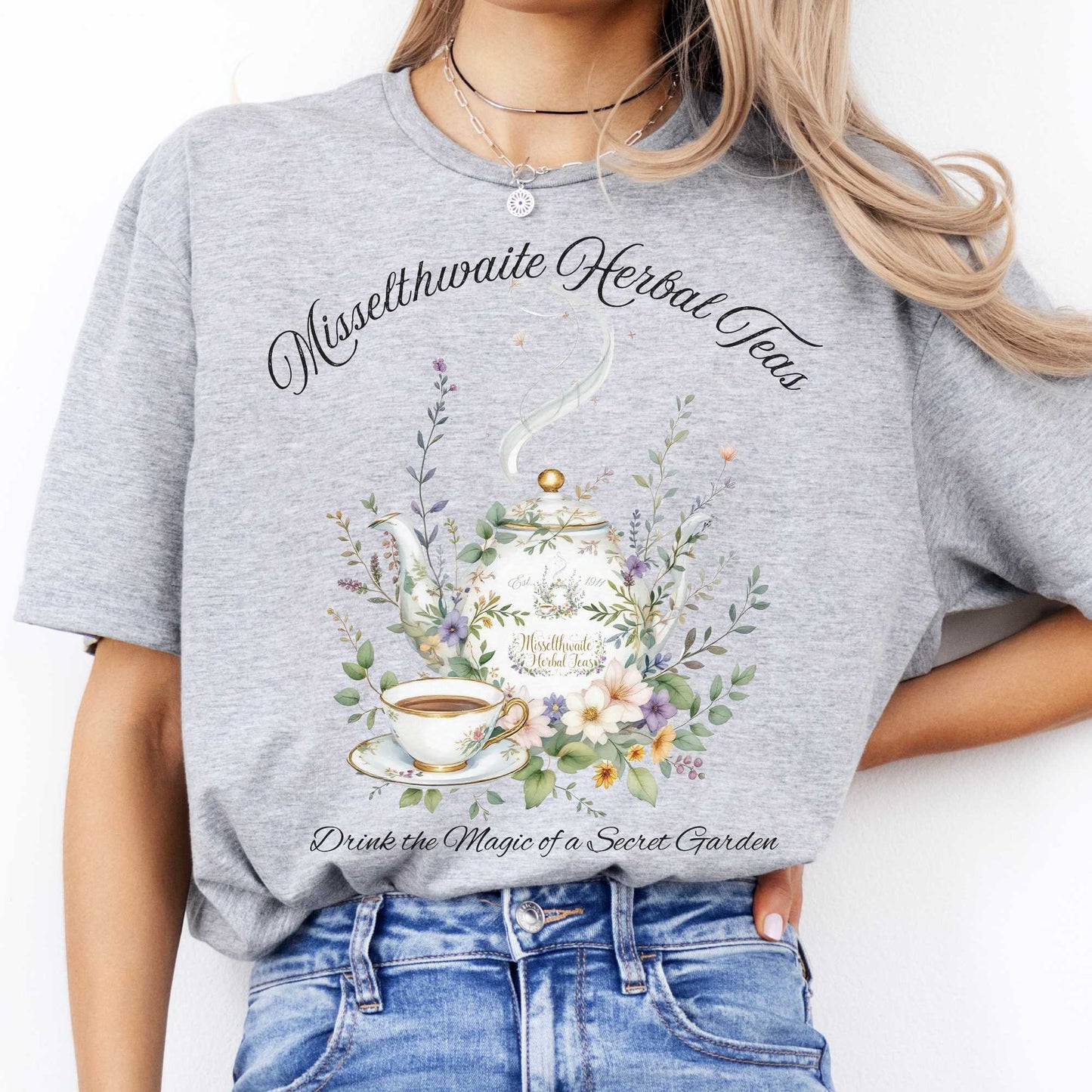 Misselthwaite Herbal Teas - The Secret Garden Tee Sport Grey / S T-Shirt The Mystic Eden Bookish Book Lovers